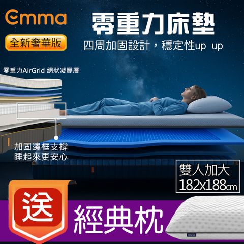 【德國Emma】Zero Gravity 零重力獨立筒床墊 (雙人加大)182x188+贈經典枕*2