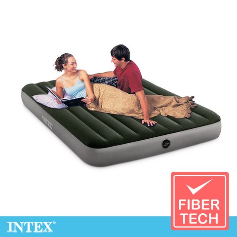 INTEX經典雙人加大充氣床墊(綠絨)-寬152cm(64109)