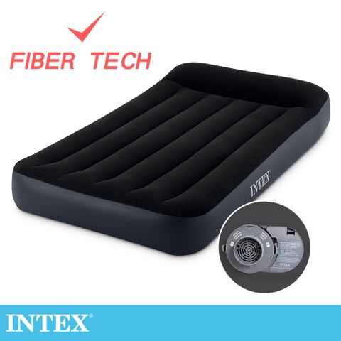 INTEX 舒適雙人(FIBER TECH)內建幫浦充氣床-寬137cm(64147)