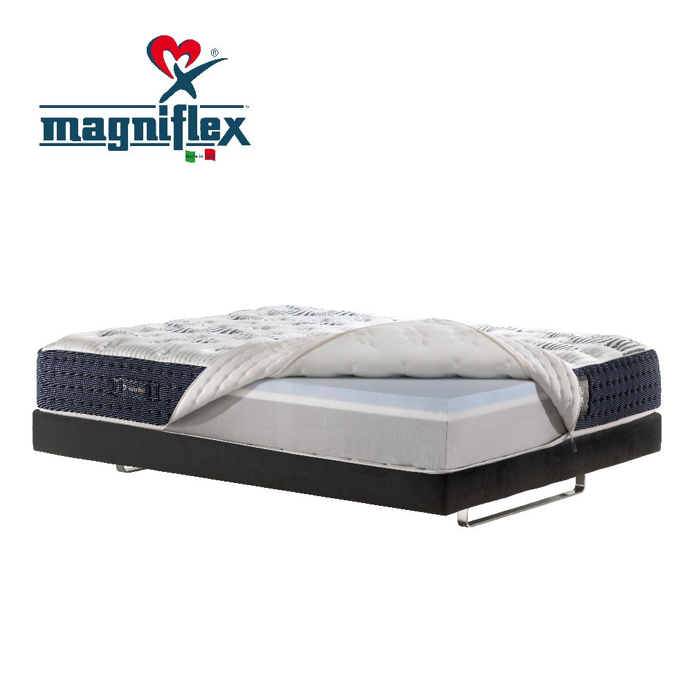 Magniflex 曼麗菲斯 科技涼感記憶床墊(12型)+2入記憶枕(標準雙人5尺 / 中硬型床墊 / 枕頭兩入)