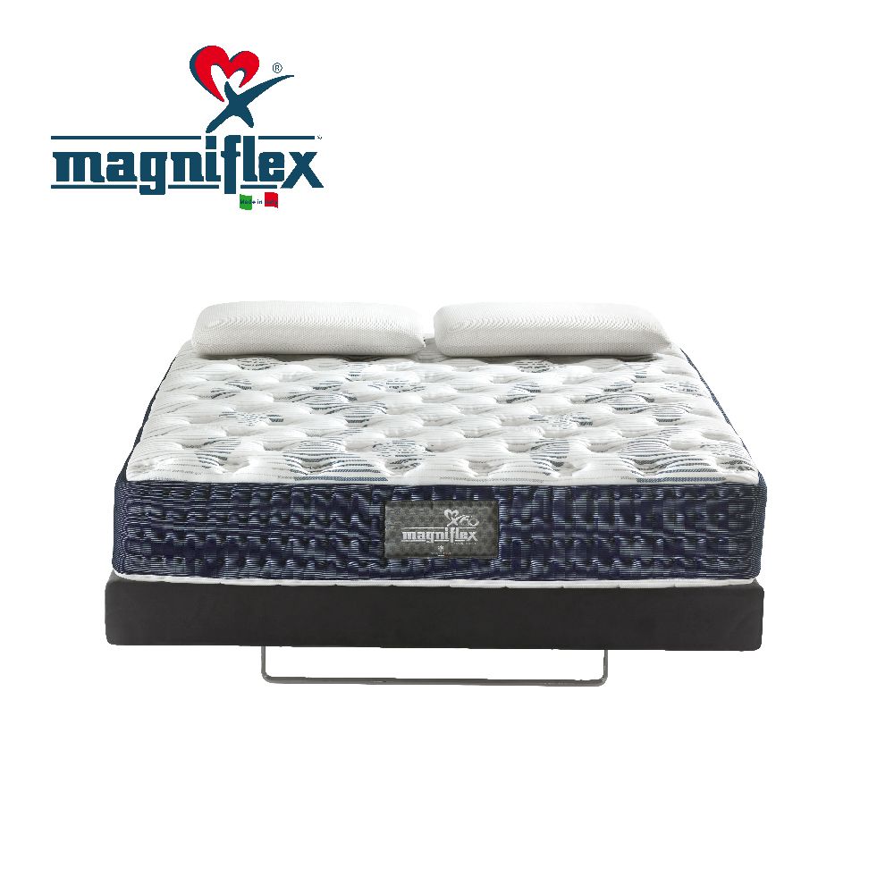 Magniflex 曼麗菲斯 科技涼感記憶床墊(12型)+2入記憶枕(標準雙人5尺 / 中硬型床墊 / 枕頭兩入)