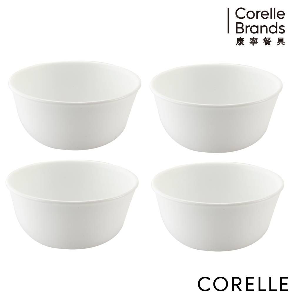 Corelle Brands 康寧餐具 【美國康寧 CORELLE】純白拉麵碗900ML-四入組