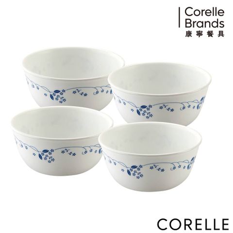 【CORELLE 康寧】古典藍4件式拉碗/泡麵碗組(900ml)