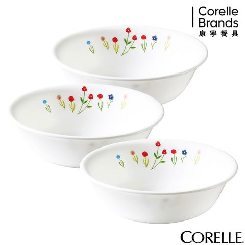 Corelle Brands 康寧餐具 CORELLE康寧 春漾花朵3件式500ml湯碗組-C04