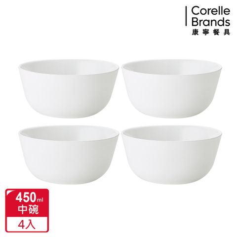 美國康寧 Pyrex 靚白強化玻璃4件式餐碗組-D07