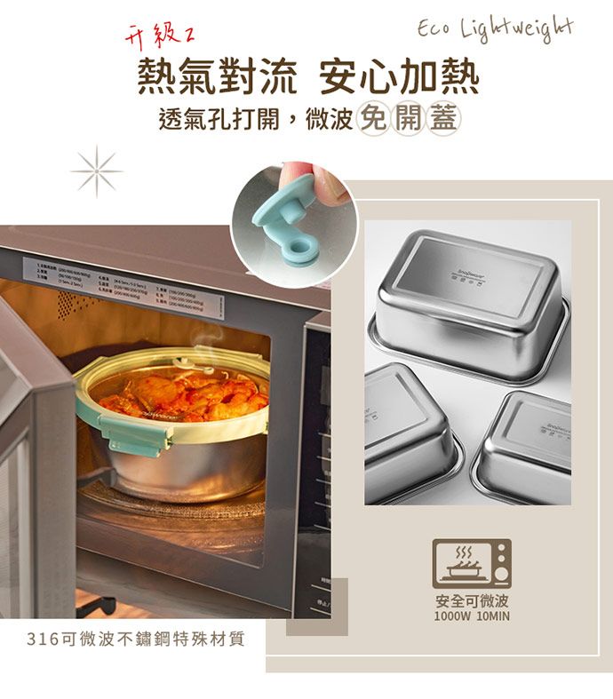 Corelle Brands 康寧餐具 【Snapware 康寧密扣】可微波316不鏽鋼玻璃蓋保鮮盒1850ML 兩入組