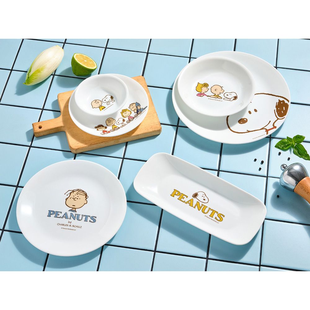 Corelle Brands 康寧餐具 【美國康寧 CORELLE】SNOOPY FRIENDS 4件式餐具組-D04