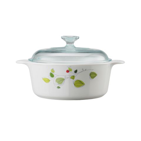 【美國康寧 Corningware】綠野微風圓型康寧鍋3.25L