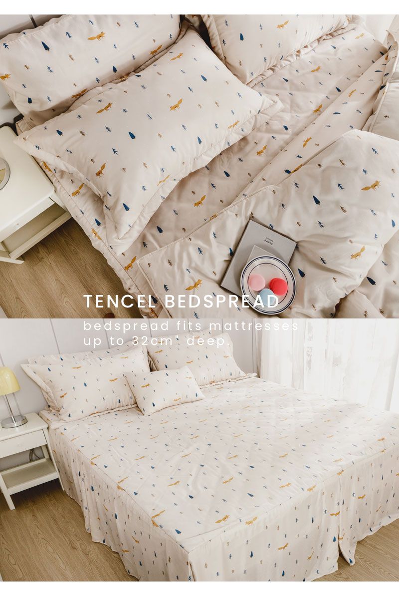 TENCEL BEDSPREADbedspread fits mattressesup to 32cm deep