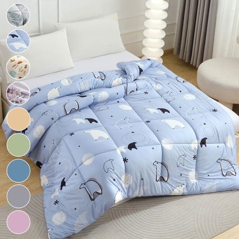 鴻宇 雲朵暖綿抗菌水洗冬被 雙人