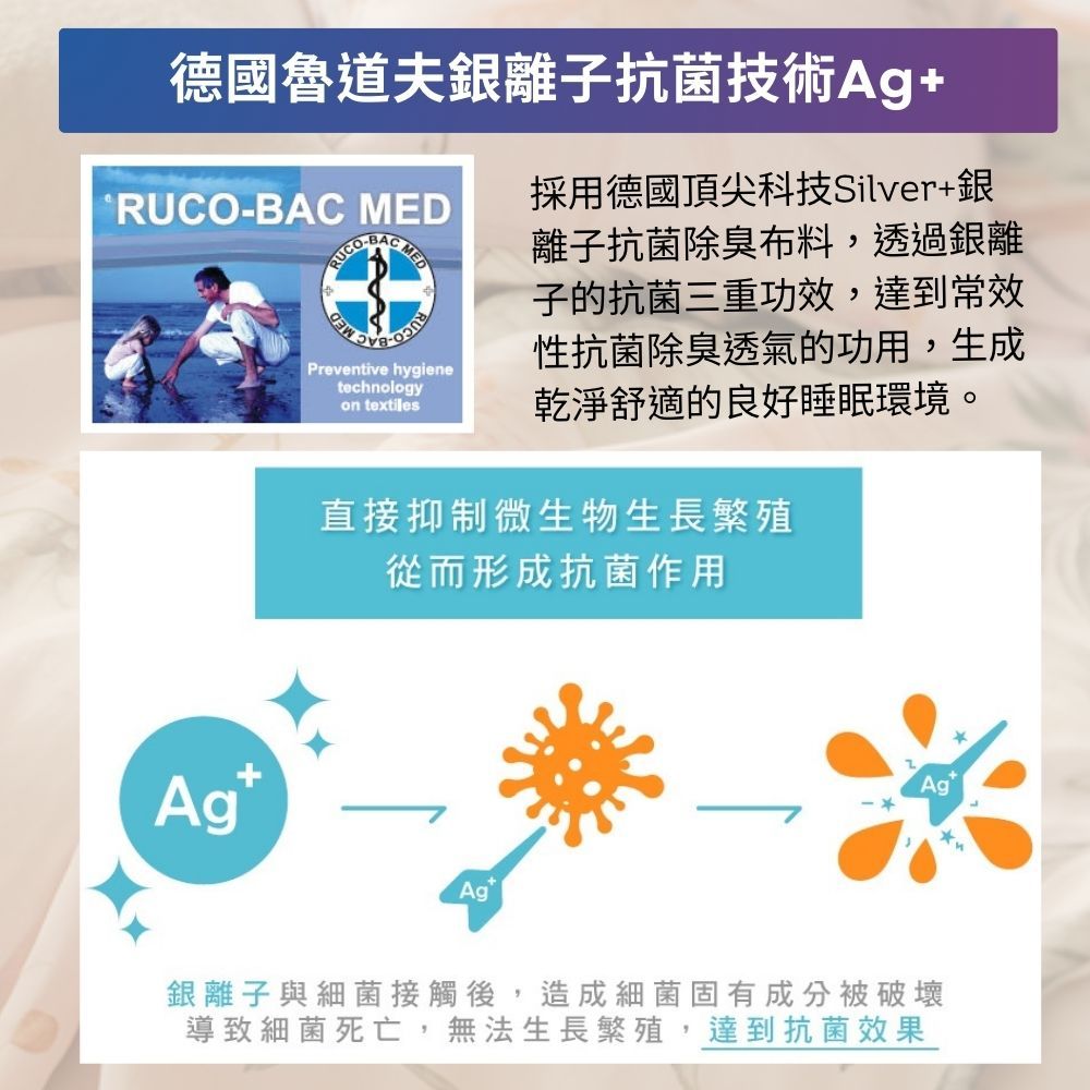 寢安家居 台灣製銀離子抗菌枕套床包組(3.5尺單人加大二件組 床單床罩枕頭套 R08)