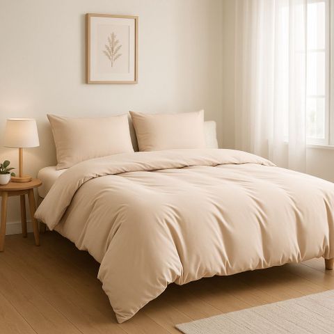 【艾唯家居】3M吸濕排汗素色柔絲棉床包枕套組(7尺雙人特大/床單/枕頭套/床罩/台灣製/多款任選)