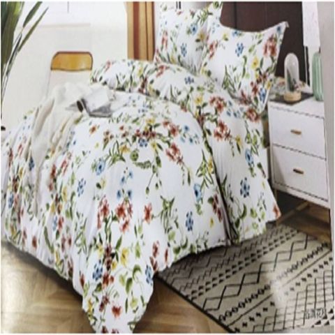 LAMINA舒適雙人床包三件組-谷雨花枝