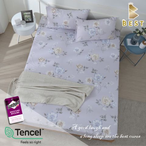 BEST貝思特_單人天絲床包枕套二件組-亞利桑那(3M吸濕排汗專利技術)