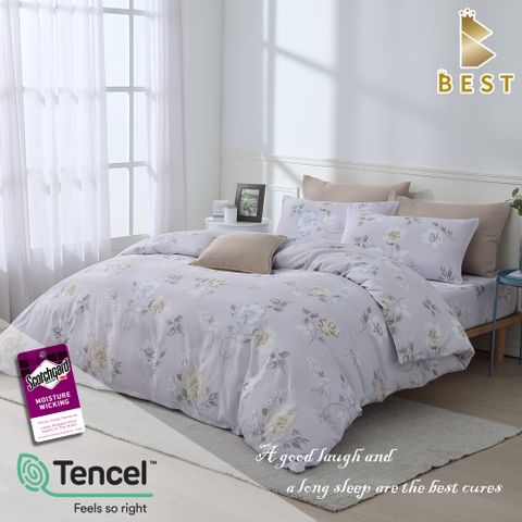 【BEST貝思特】加大天絲兩用被床包組 亞利桑那(3M吸濕排汗專利技術)