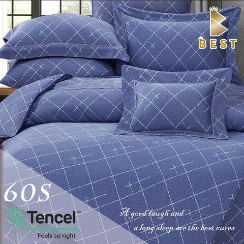 BEST 貝思特 雙人_60支頂級天絲兩用被床包組/100%TENCEL 亞爾弗