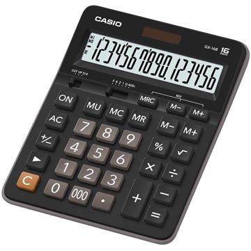 CASIO 卡西歐  16位數商務系列計算機-黑灰GX-16B