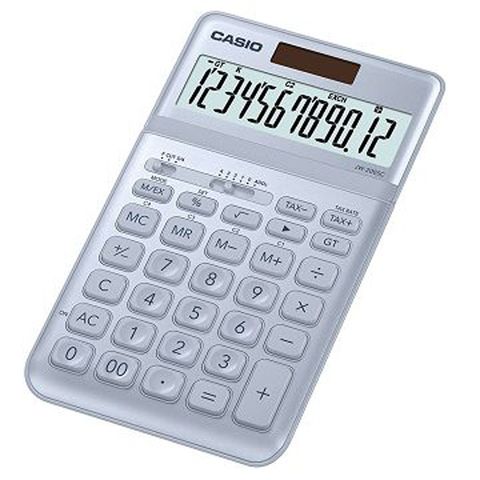 CASIO 卡西歐 12位元璀璨晶耀桌上型計算機-空靈藍 (JW-200SC-BU)