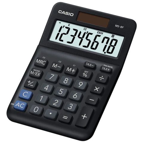 CASIO 卡西歐8位數桌上小型計算機-(MS-8F)
