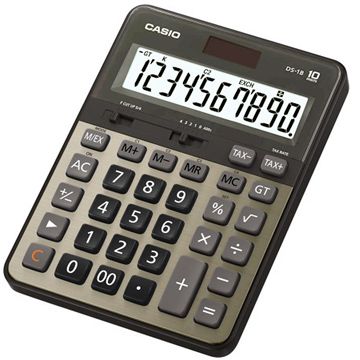 CASIO 卡西歐 頂級10位數桌上型計算機DS-1B-GD-黑/古銅金色