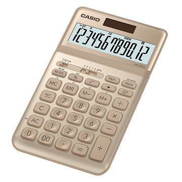 CASIO 卡西歐 12位元璀璨晶耀桌上型計算機-尊爵金 (JW-200SC-GD)