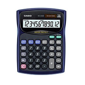 CASIO 卡西歐  12位數防水防塵計算機WD-220MS-BU