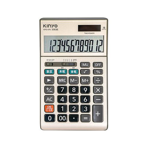 ★簡單享受 質感生活【KINYO】 12位元稅率計算機(金) KPE-676