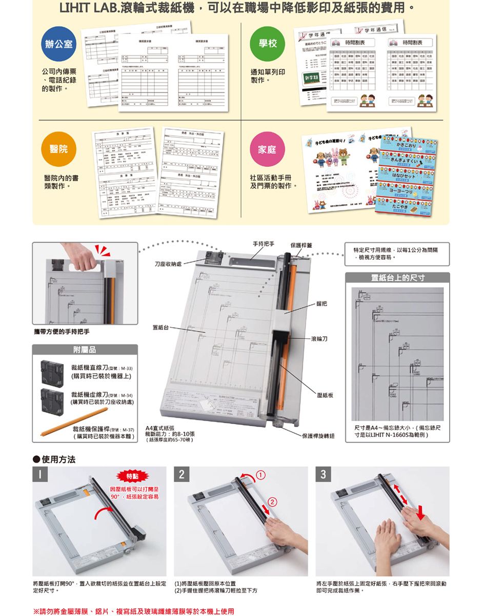 日本LIHIT A4 滾輪式裁紙機( M-30 ) - PChome 24h購物