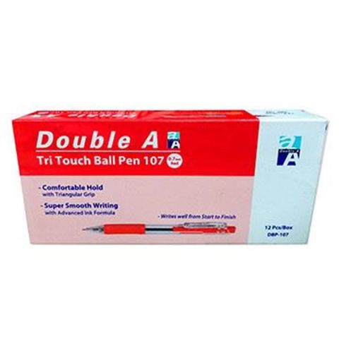 Double A 按壓式原子筆0.7mm(紅)12入