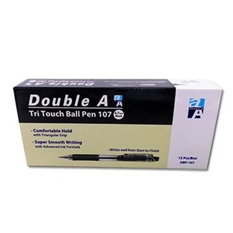 Double A 按壓式原子筆0.7mm(黑)12入