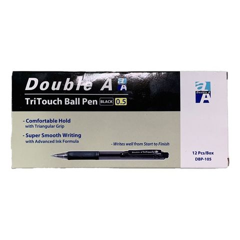 Double A 按壓式原子筆0.5mm(黑)12入