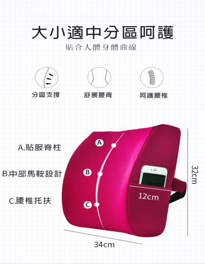 NiNi House 原價$1699活動限時降人體工學升級款 辦公室記憶椅墊 靠腰+坐墊 減壓 美臀 網面黑色
