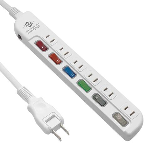 WEITIEN 威電 CK-2662-15 2孔6開6座 加大間距 延長線 15尺/4.5M