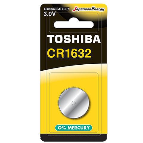 【東芝Toshiba】CR1632鈕扣型 鋰電池10粒盒裝(3V DL1632鈕型電池 無鉛 無汞)