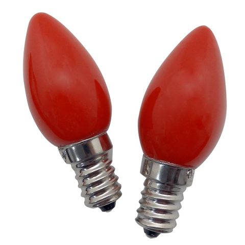 【美克斯UNIMAX】PL-03WHR紅光LED燭檯燈泡0.6W 2顆裝*2組