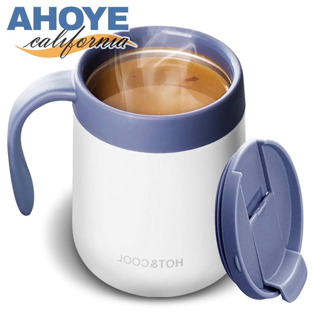 AHOYE 304不鏽鋼辦公室保溫杯 350ml 咖啡杯 泡茶杯