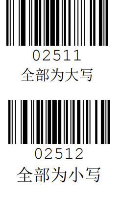 02511全部为大写02512全部为小写