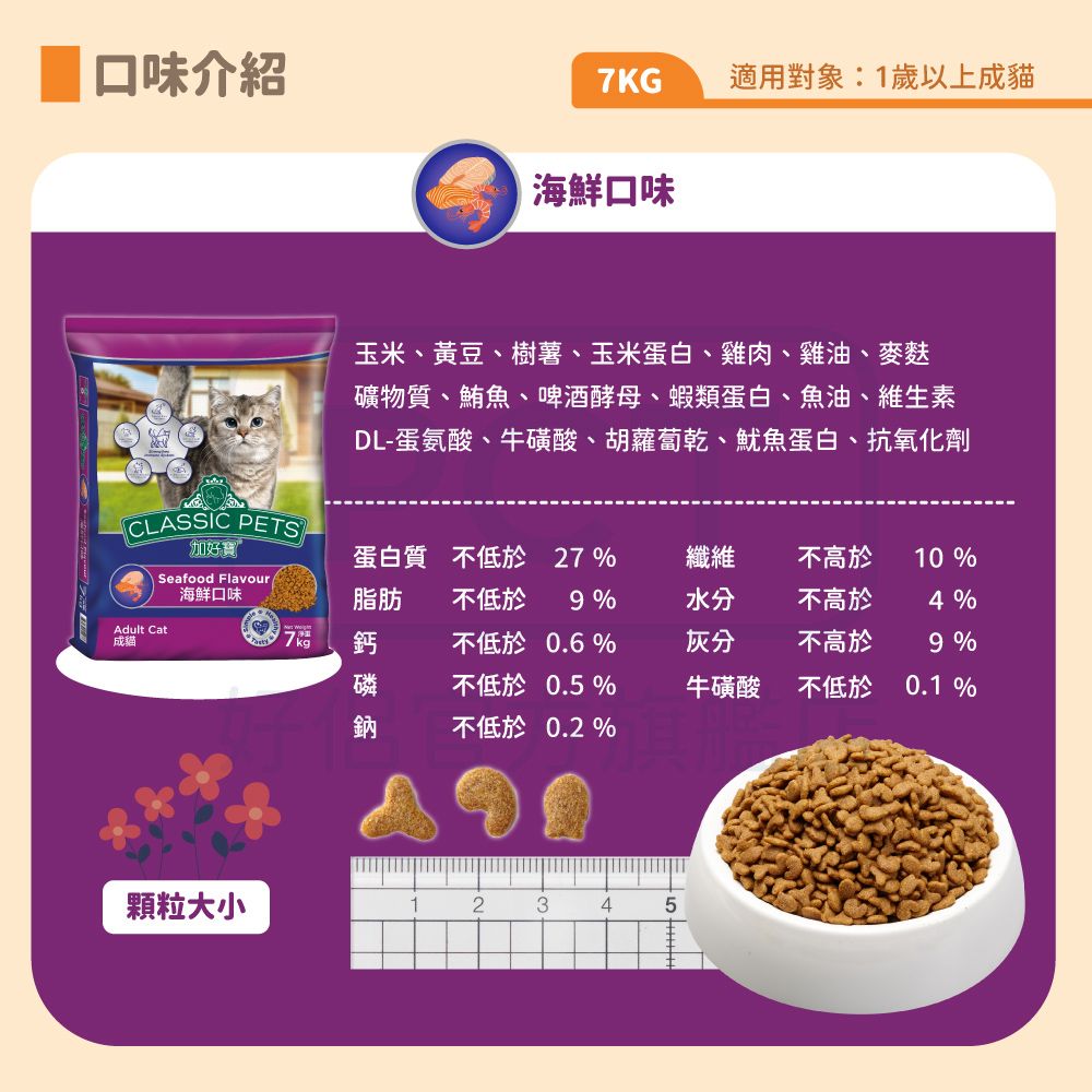 Classic Pets 加好寶 乾貓糧 - 雞肉口味 7KG