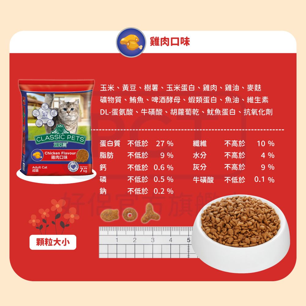 Classic Pets 加好寶 乾貓糧 - 雞肉口味 7KG