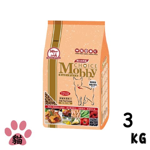 【Mobby莫比】愛貓無穀配方鵪鶉+鴨肉3kg
