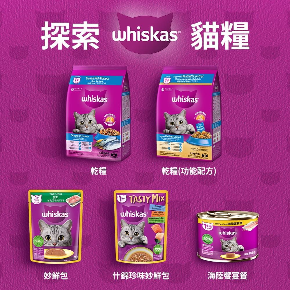 Whiskas 偉嘉 貓乾糧 7kg 大包裝 寵物/貓飼料/貓食