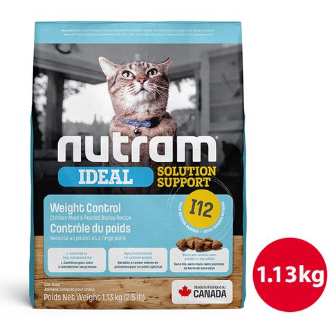 NUTRAM 紐頓 I12體重控制貓 雞肉豌豆1.13kg