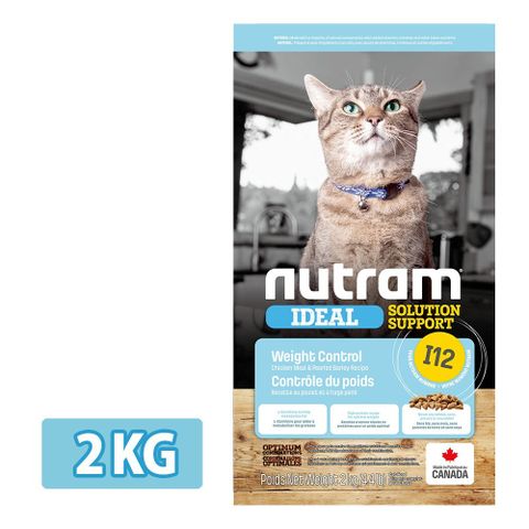 NUTRAM 紐頓 I12 專業理想系列-維持體態成貓雞肉+豌豆2KG