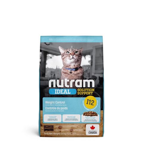 【Nutram紐頓】I12 專業理想系列-體重控制貓雞肉+豌豆5.4KG