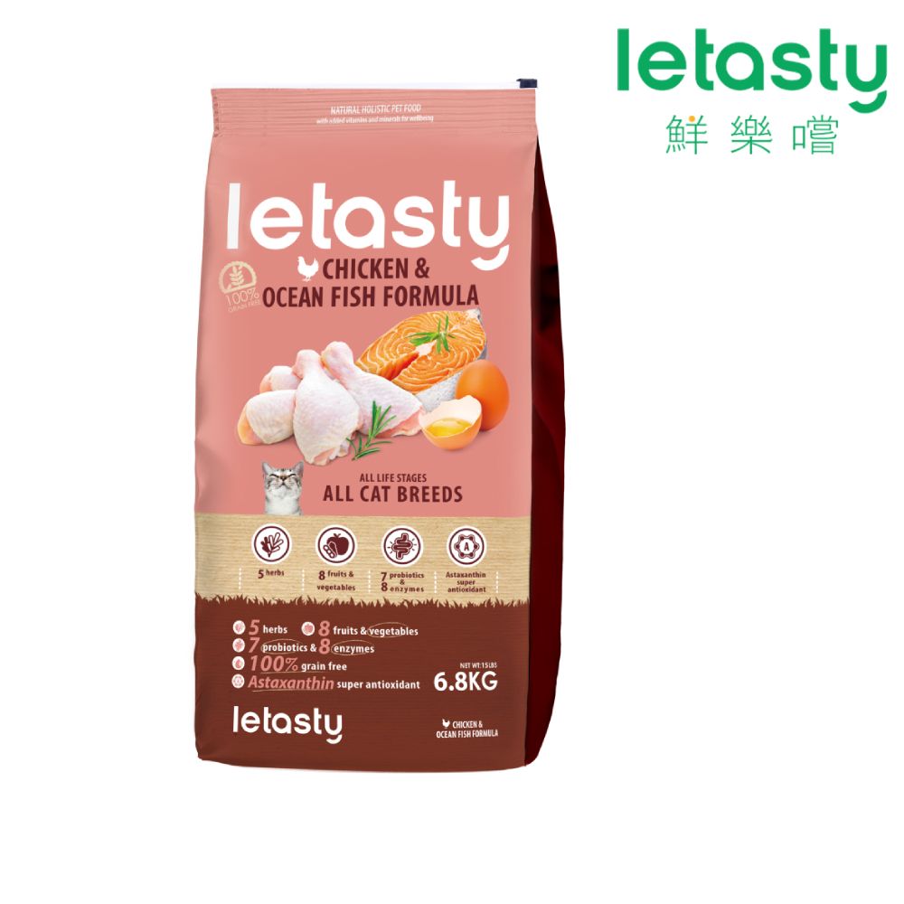 letasty 鮮樂嚐  無穀全齡貓雞&鮭魚泌尿化毛配方6.8kg