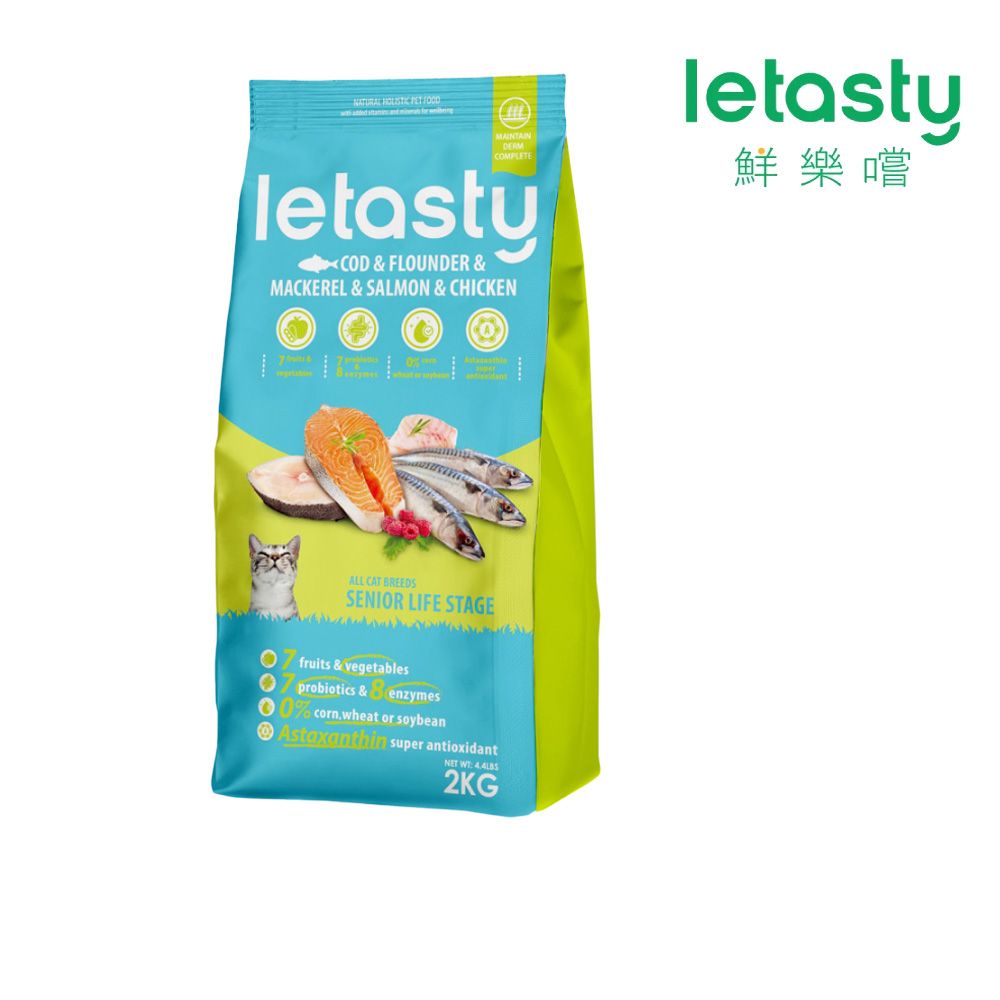 letasty 鮮樂嚐   成貓四種魚護膚化毛配方 2kg