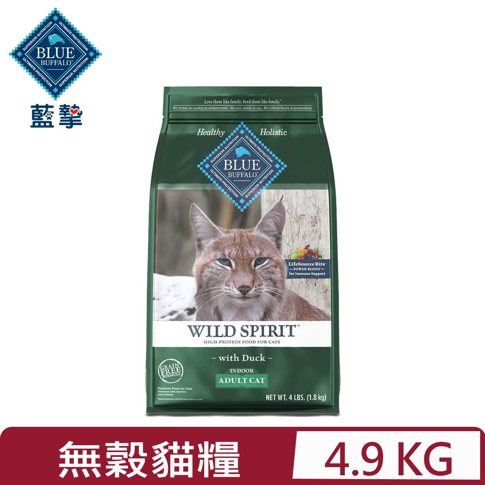  BLUE BUFFALO藍摯-原野精靈成貓去骨鴨肉無穀配方 11LBS.(4.9kg) (BB15083)