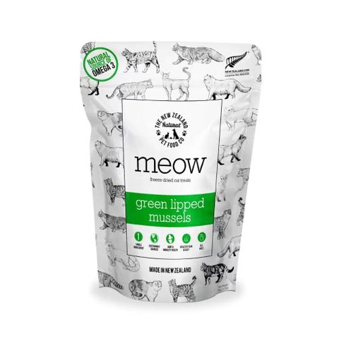 【3入組】NZ Natural鮮開凍-meow貓咪冷凍乾燥零食-綠唇貽貝 50g｜1.76oz