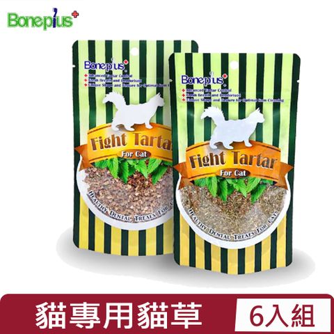 【6入組】Bone Plus-貓專用貓草＜貓薄荷細葉25G/木天蓼蟲癭果實細粒30G＞