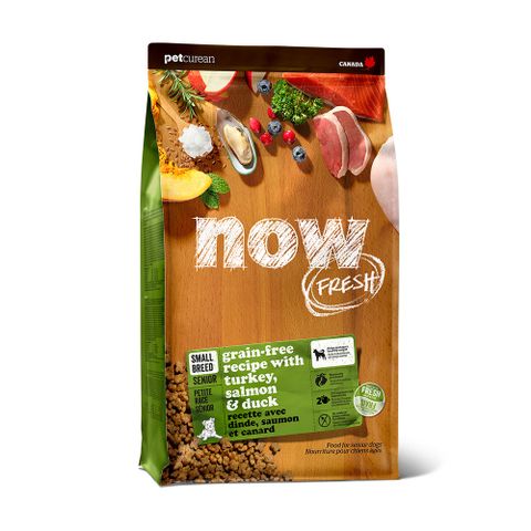 now 小型老犬 鮮肉配方12磅 狗狗無穀天然糧